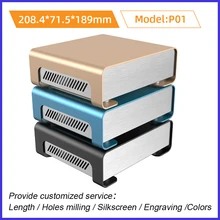 Pcb Board Electronics Enclosure Custom Aluminum PC Box Sheet Metal Bending Case P01 248.4*81.5*209mm