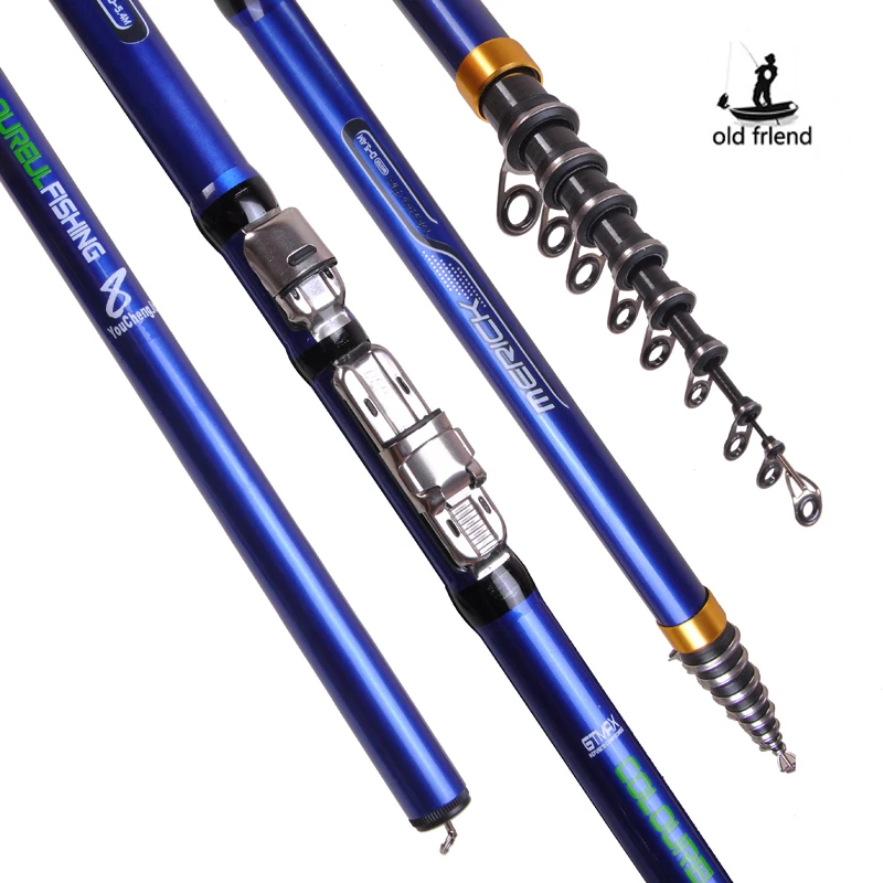 Carbon fiber 3.6M 4.5M 5.4M 6.3M Spinning Fishing Rod M Power Telescopic Rock Fishing Rod Carp Feeder Rod Surf Spinning Rod 4
