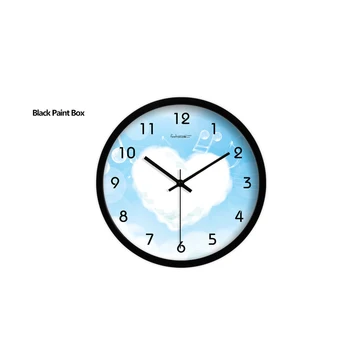 

Home Decor Clock Modern Design The Living Room Kitchen Bedroom Digital Black Metal Silent Decorative Quartz Wall Clock QZE134
