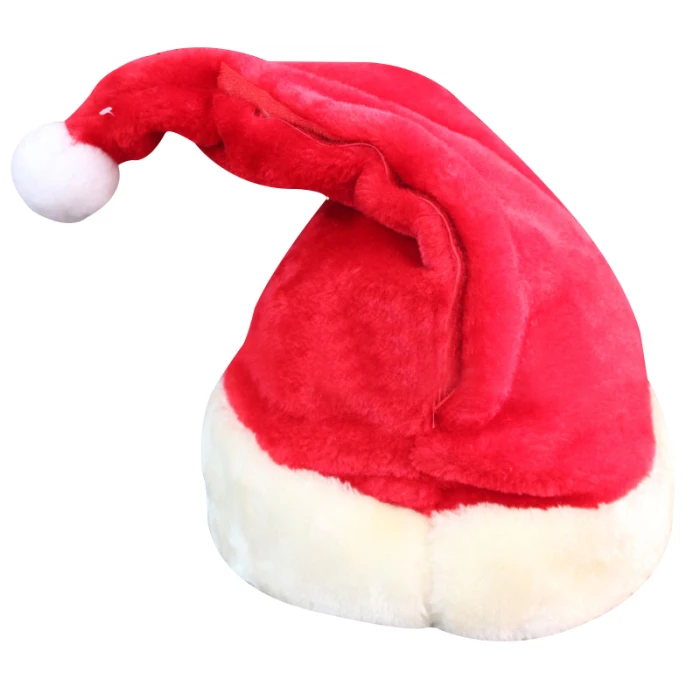 Electric Santa Hat Music Swing Cartoon Red Plush Hat Christmas Party Cap LE66