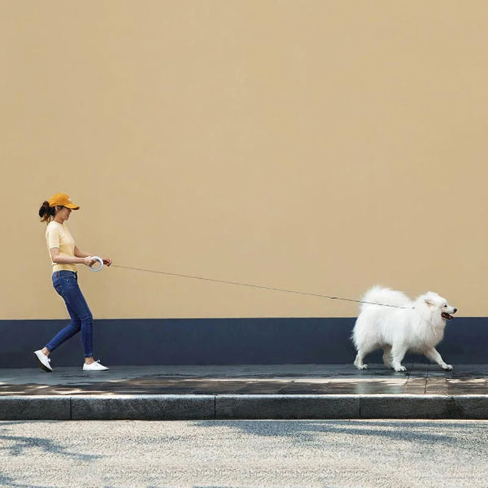 Мостар НЛО Pet поводок с автоматическим вытяжением с лампой собака Тяговый канат