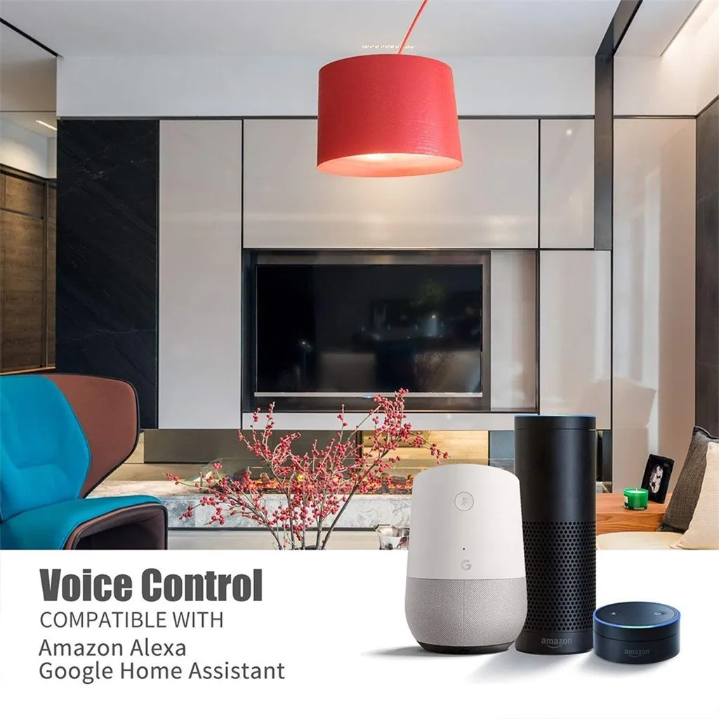 Wifi умный светодиодный светильник RGB+ CW App control для Alexa для Google Home E27
