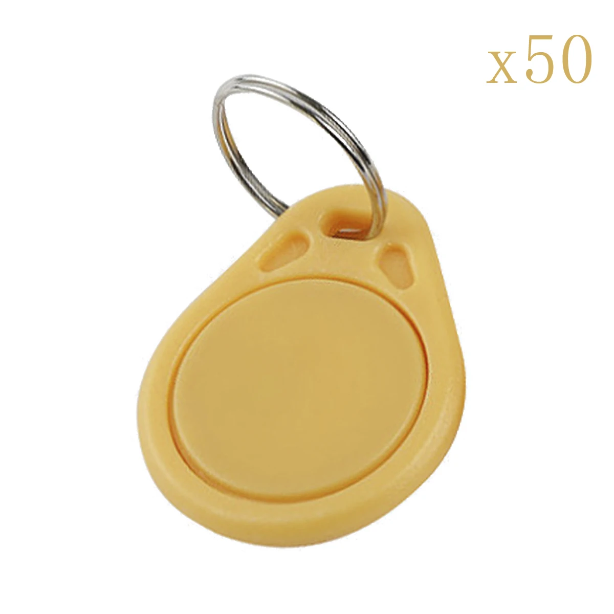 50PCS125KHZ Смарт ID карта контроля доступа ручной Брелок RFID TK4100 EM4100 контроль доступа время карты стикер брелок - Цвет: Цвет: желтый