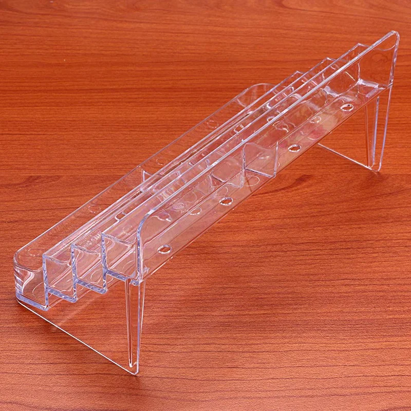 2Pcs 8 Pockets Plastic Business Card Holder Stand Clear Desktop Countertop Index Card Filing Display
