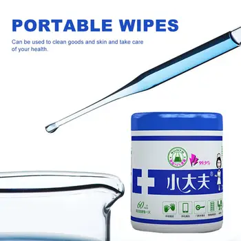 

60 sheets/Pack Sterilization Wipes 75% Alcohol Wet Wipes Disposable Cleaning Wipes Home Kitchen Clean Sterilization
