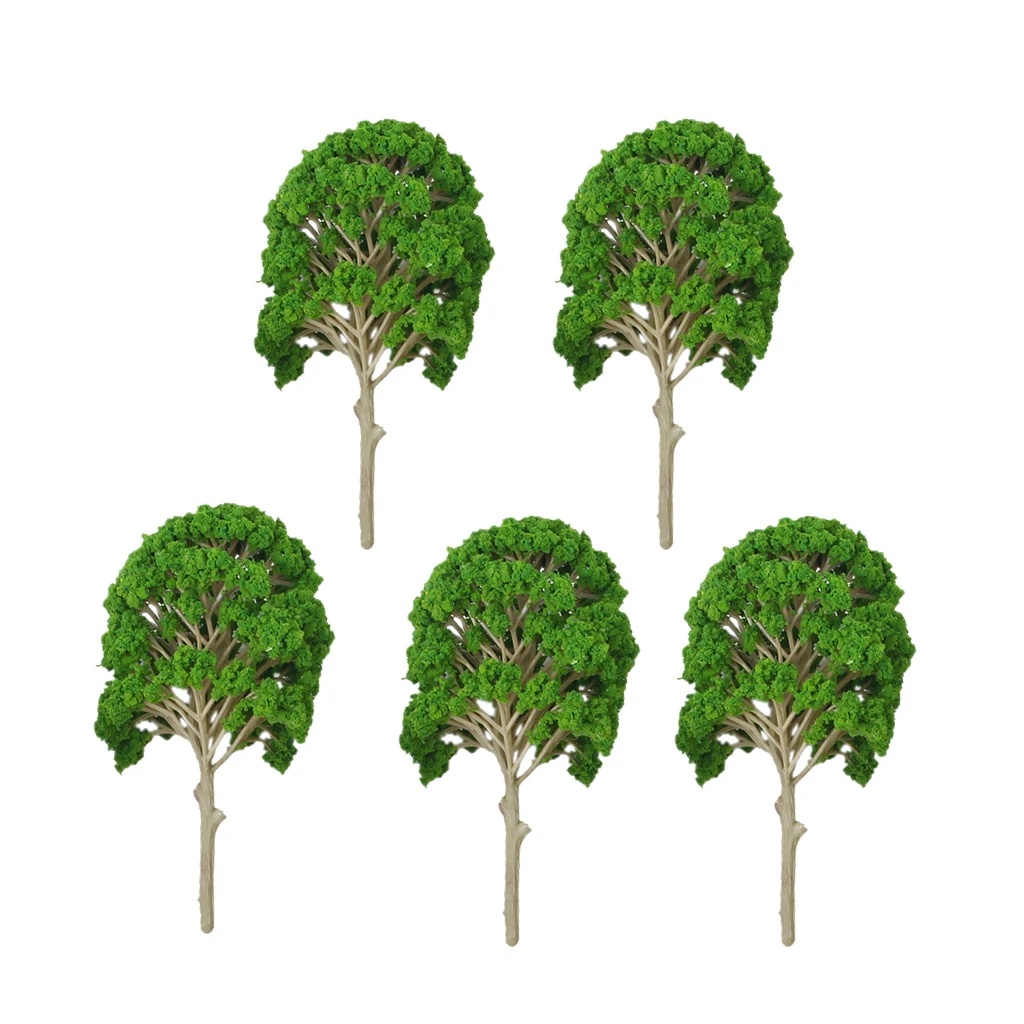 15cm Model Tree Forest Plants Making Accessories HO Scale Train Railway Railroad Scenery Diorama or Layout, Pack of 5