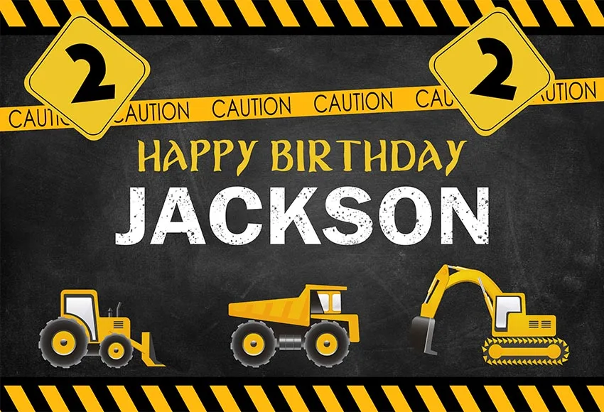 Avezano Photography Background Boy Birthday Party Excavator Under Construction Decor Photocall Backdrops For Photo Studio Banner,photo backdrop