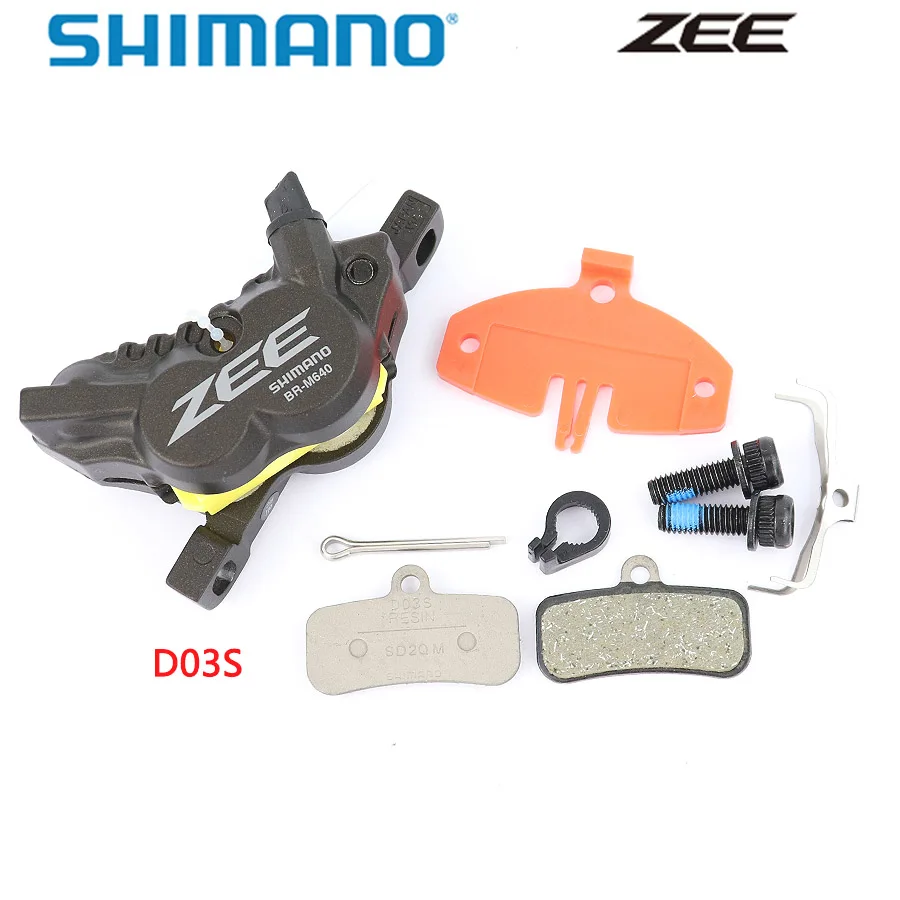 Shimano ZEE BR-M640 велосипедный Гидравлический дисковый тормоз для горного велосипеда с накладками D03S смола или H03C металлические оригинальные запчасти для велосипеда