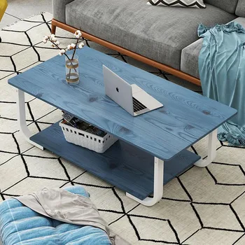 

Modern Simple Coffee Tea Table with Storage Shelf for Inside Sofa Side Living Room Home Wooden Furniture Table