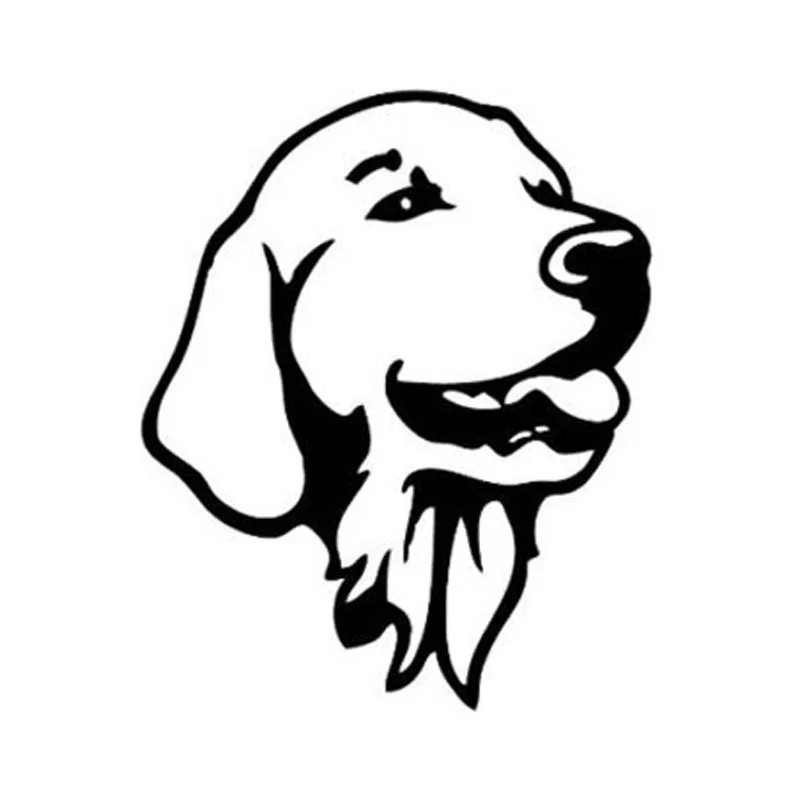 Golden Retriever Head Portrait Dog Pet KK Vinyl Decal Window Decoration Car Sticker Sunscreen Waterproof 10cm*13cm | Автомобили и