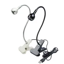 Светодиодный настольная лампа с зажимом 3 Вт DC 5 в USB гибкий светодиодный светильник для чтения с зажимом, прикрепляемый к кровати, настольная лампа, книжный светильник