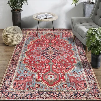 

Persian Style Large Area Rug High Quality Abstract Flower Art Carpets For Living Room Bedroom Anti-Slip Floor Mat Kitchen Tapete