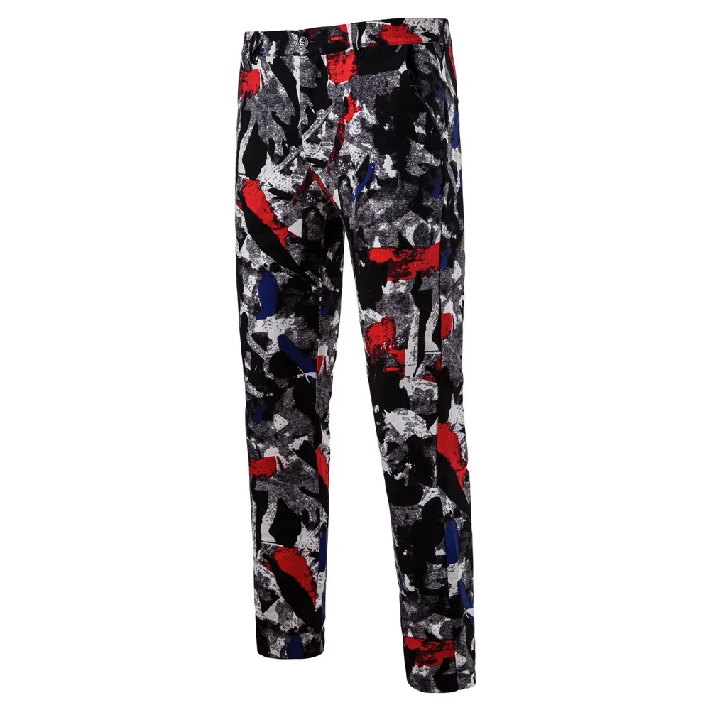 

Man Nation Wind Printing Leisure Time Western-style Trousers K52