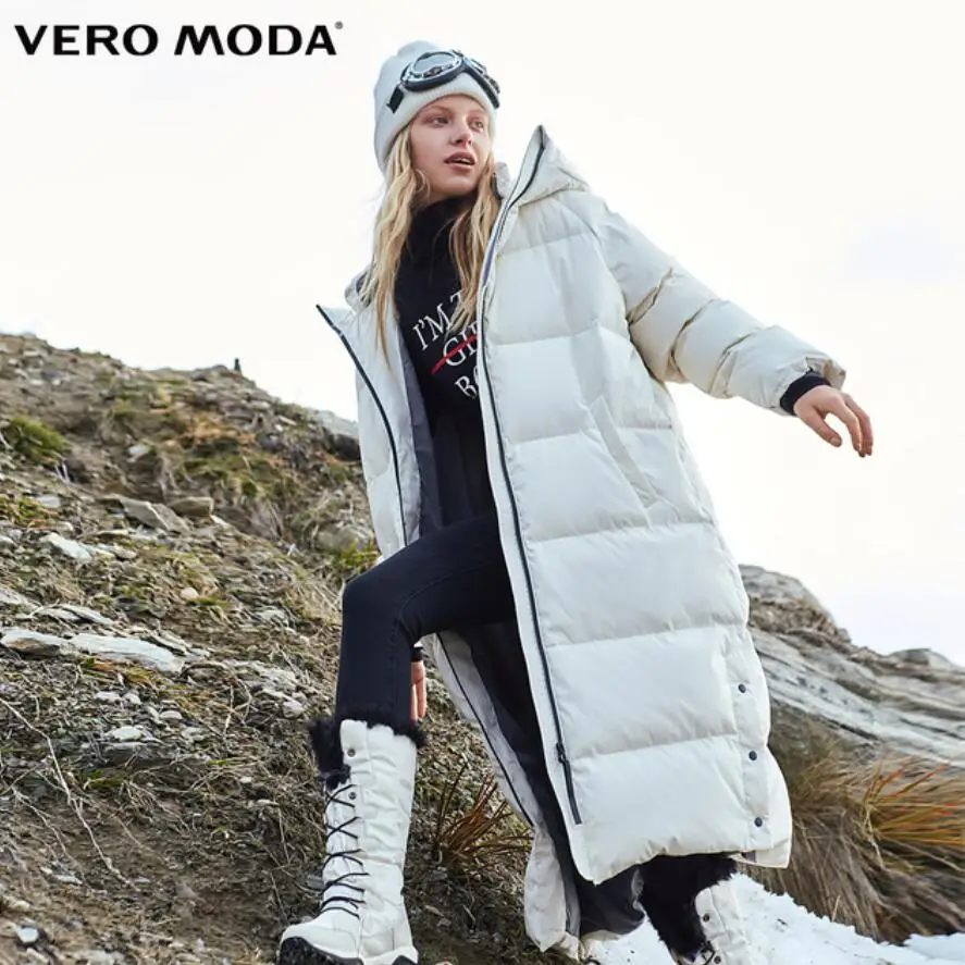 Vero Moda зимняя длинная куртка с капюшоном на утином пуху | 318412527