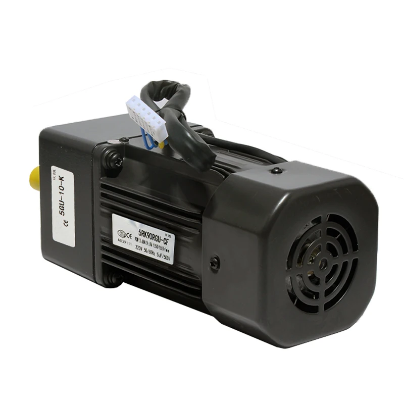 AC 가역 기어 가변 속도 모터, 5RK90GU-CF, 450-2.7RPM, 220V, 90W, 1:3-1:500 5GU AC 기어 감속기, 기어드 모터