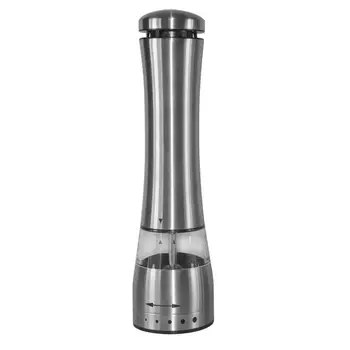 

Stainless Electric Pepper Grinder Automatic Stainless Steel Pepper Mill LED Light Salt and Pepper Shaker Spice Mill