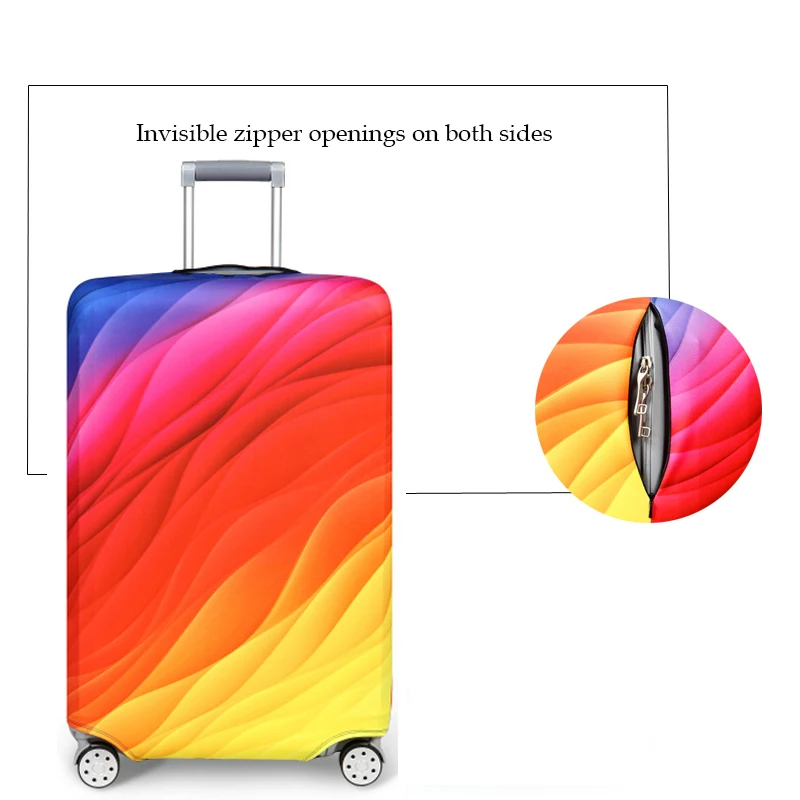 Thick Elastic Geometric Luggage Protective Cover Men's Women's Case Suitcase Trolley Baggage Travel Bag Cover