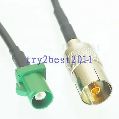 DHL/EMS 20 комплектов RG174 Fakra E 6002 штекер SMB pin для IEC PAL DVB-T jack pigtail кабель 6 дюймов-C1
