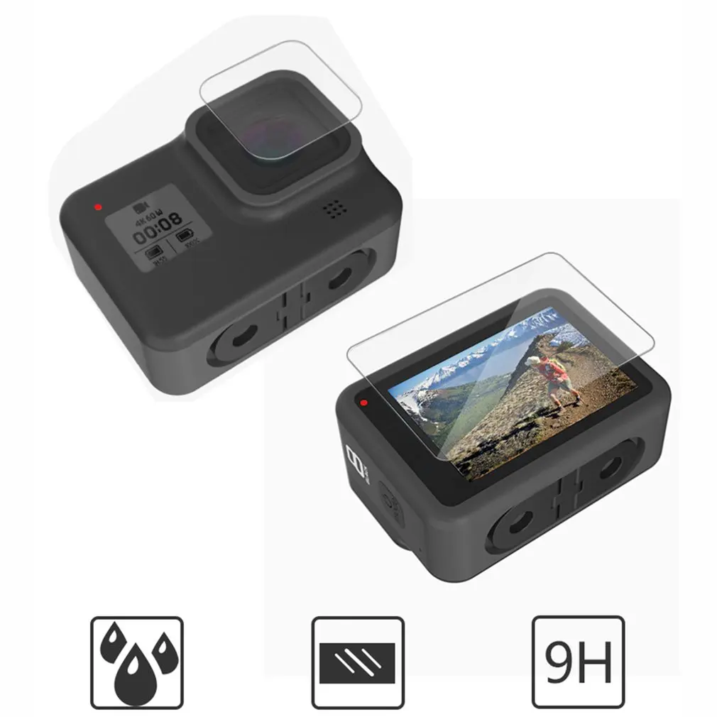 Закаленное стекло протектор экрана для Gopro Hero 8 черная спортивная защита для экрана камеры пленка из закаленного стекла аксессуары для камеры
