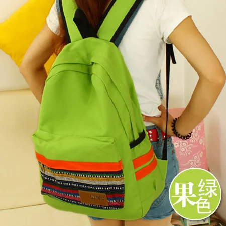 

2017 New Style Ethnic-Style Backpack Canvas Backpack Men And Women Korean-style Fashion Schoolbag College Style