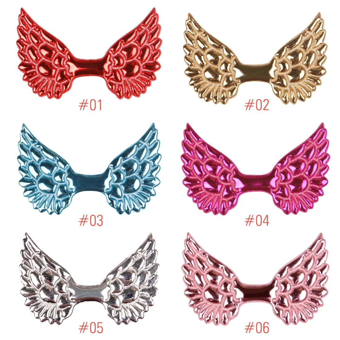 XIMA 20pcs/lot 5CM PU Leather Wings Apparel Sewing Patch Fashion Handmade Accessories for Bows No Clips DIY Hair Accessories - Цвет: 20pcs mix colors