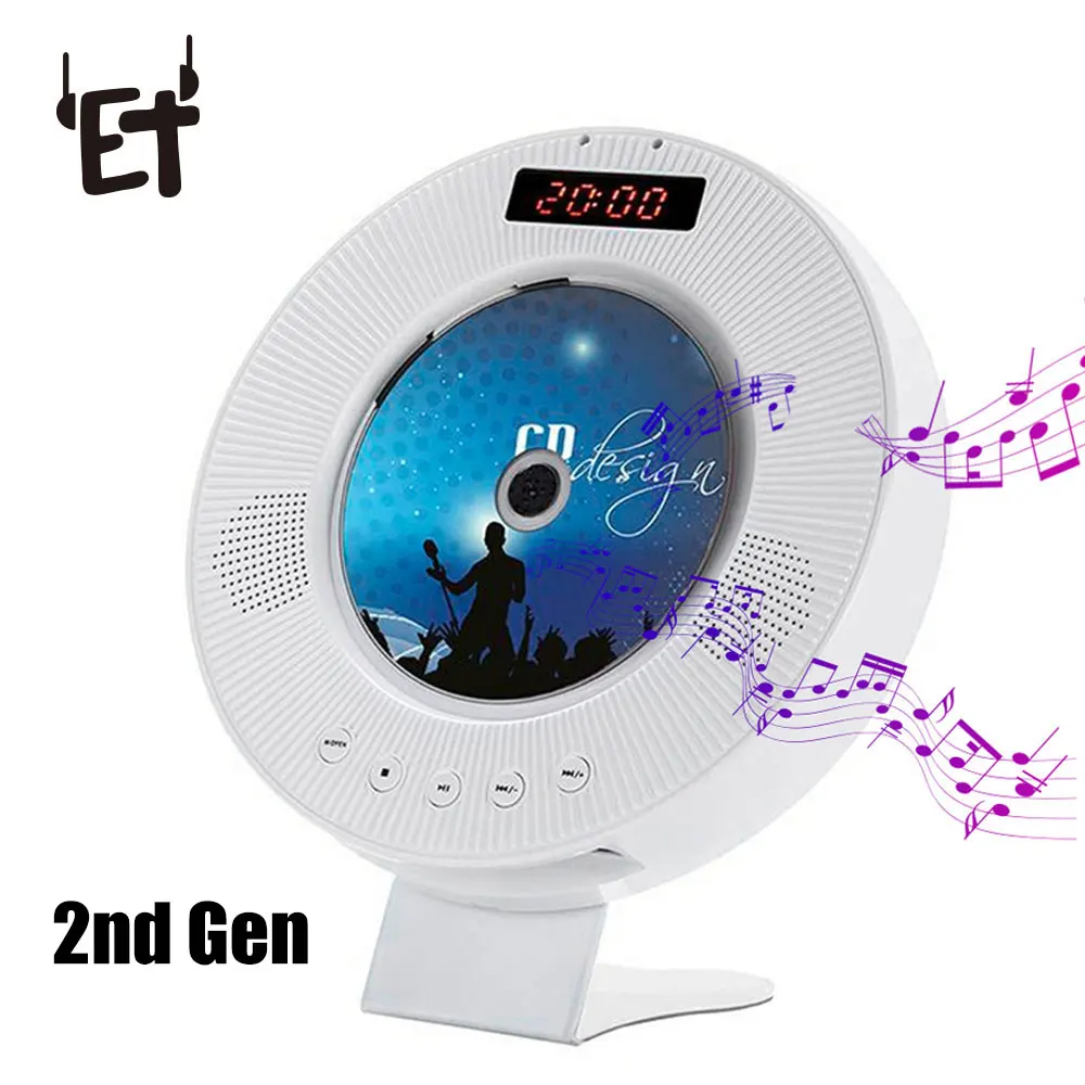 Настенный CD плеер с объемным звуком DVD FM радио Bluetooth USB mp3 диск портативный