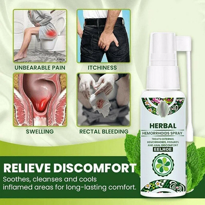 30ml Natural Herbal Hemorrhoids Spray Powerful Hemorrhoids Treatment Agent Relieve Anal Pain Spray