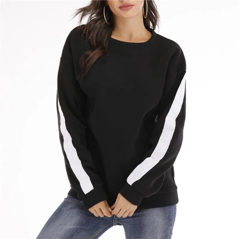 

2019 Women Plain Jumper Long Sleeve Pullover Sweatshirt Ladies Tops Baseball Outfits Basic Tee Korean Style Fashion Clothing