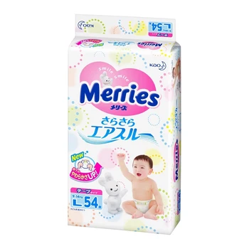 

Diapers Merries L (9-14 kg), 54 pcs