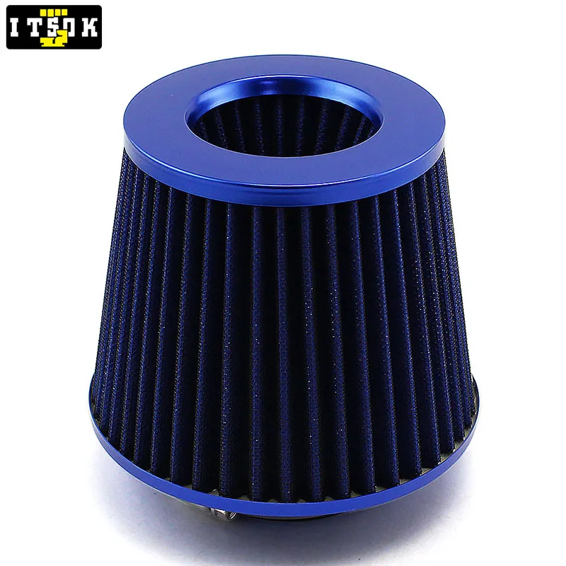 Performance Air Intake Filter High Flow 76mm Sports Racing Car Tuning Cold Mushroom Head 6 Inch Cone air filters car filter JDM Universale
