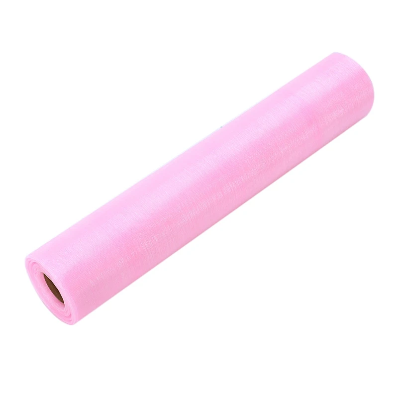 2 шт. органза рулон створки тканевый чехол на стулья Луки настольная дорожка пояса пеленки для свадебной вечеринки розовый белый 26 м X 29 см
