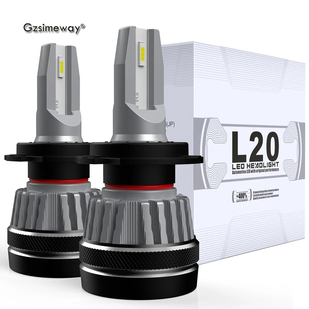 

2 шт. H1 H7 светодиодный светильник H4 20000LM 9005 HB3 HB4 9012 HIR2 9004 фар автомобиля H11 H8 9006 H3 светодиодный лампы турбо Авто Противотуманные фары 6000 К 12 В