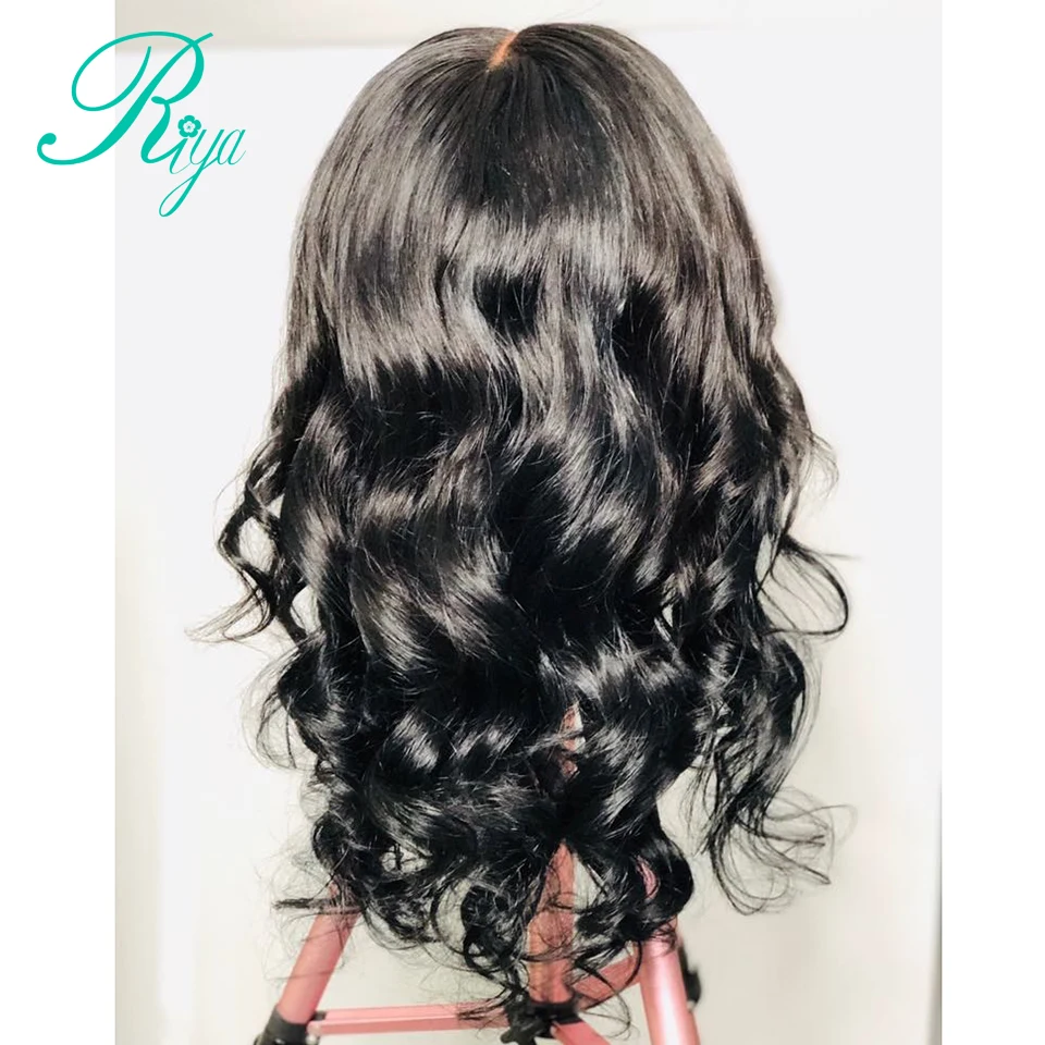 13X4 невидимые свободные волнистые парики из человеческих волос для черных женщин с предварительно сорванными закрытыми передними кружевными париками бразильские волосы Remy бесплатный подарок