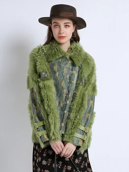 

PTSLAN 2019 Haining new imported fur one piece fur coat women's short thin Korean style fur coat