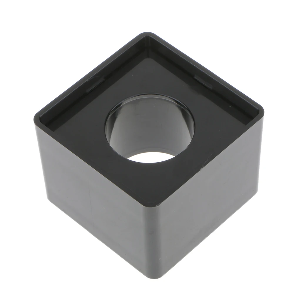 1pcs Black ABS Mic Microphone Interview Square Cube Logo Flag Station 39mm Hole