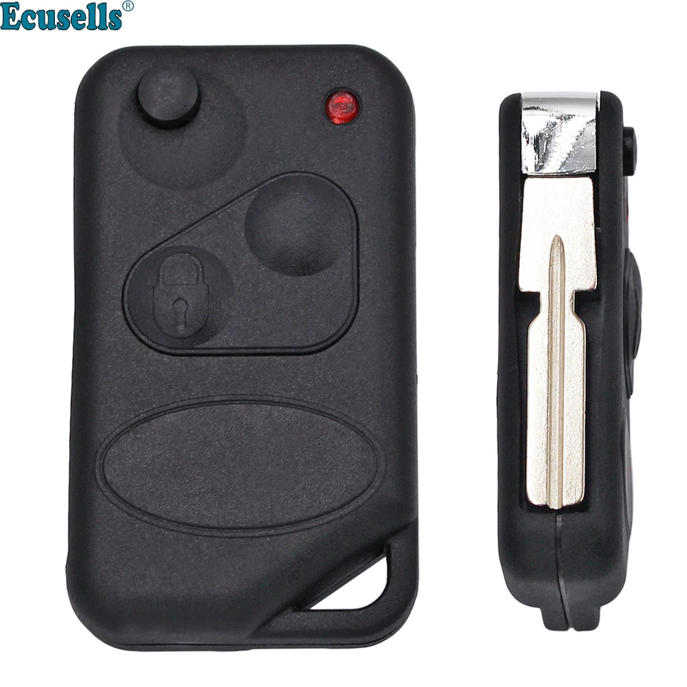 Key Case Car Key Shell Key Shell Ecusells Flip Remote Key Shell Case Fob 2 Buttons for Land Rover Range Rover 1996 1997 1998 1999 2000 2001 HU109 uncut blade