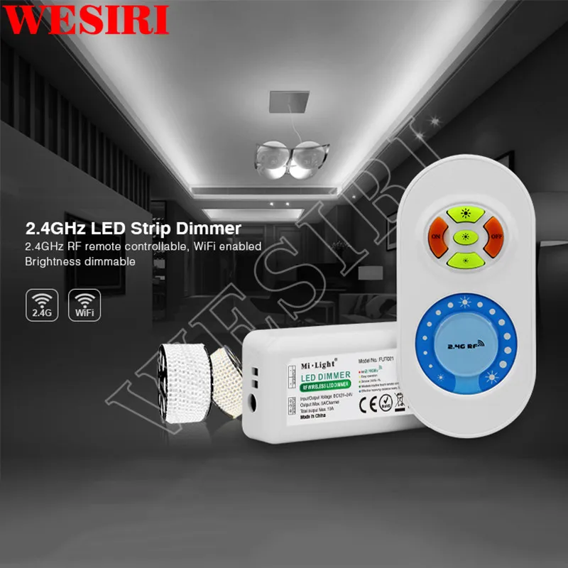 MiLight FUT020 FUT021 FUT022 DC12 24V 2 4 ГГц CCT приглушенная RGB Светодиодная лента контроллер с
