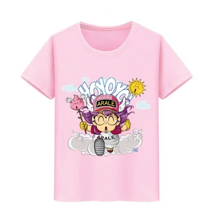 Chico chica camisetas de algodón puro niños camisetas adolescentes ropa de manga corta Camiseta de niños Anime el Dr. Arale Tee