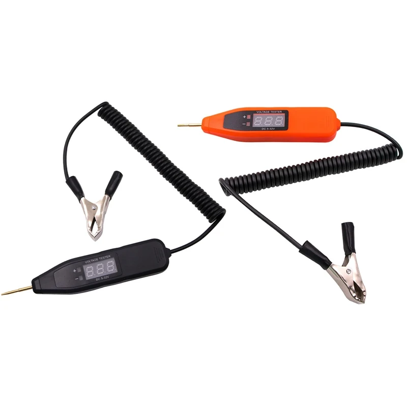 

DC 5-36V Car Light Voltage Tester Pen 12V-24V Circuit Detection LED Digital Display Tester Probe for Auto Truck Boat Detecter