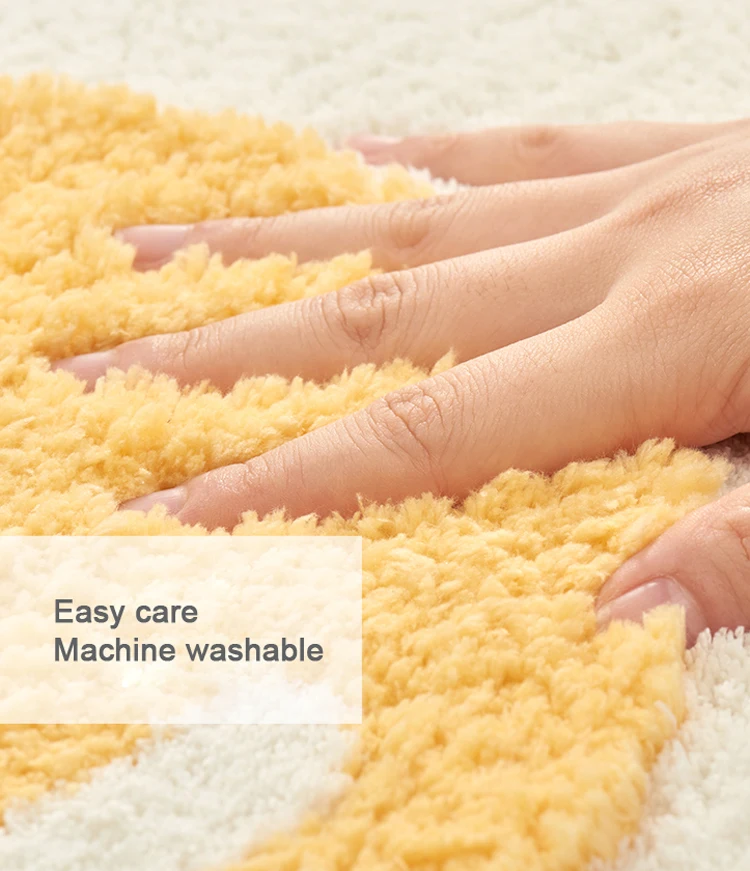Tapis de salle de bain œuf - Tapis d'entrée amusant - Tapis de cuisine - Tapis de sol pour salle de bain - Paillasson nordique - Décoration de chambre chic - 70 x 58 cm - 08