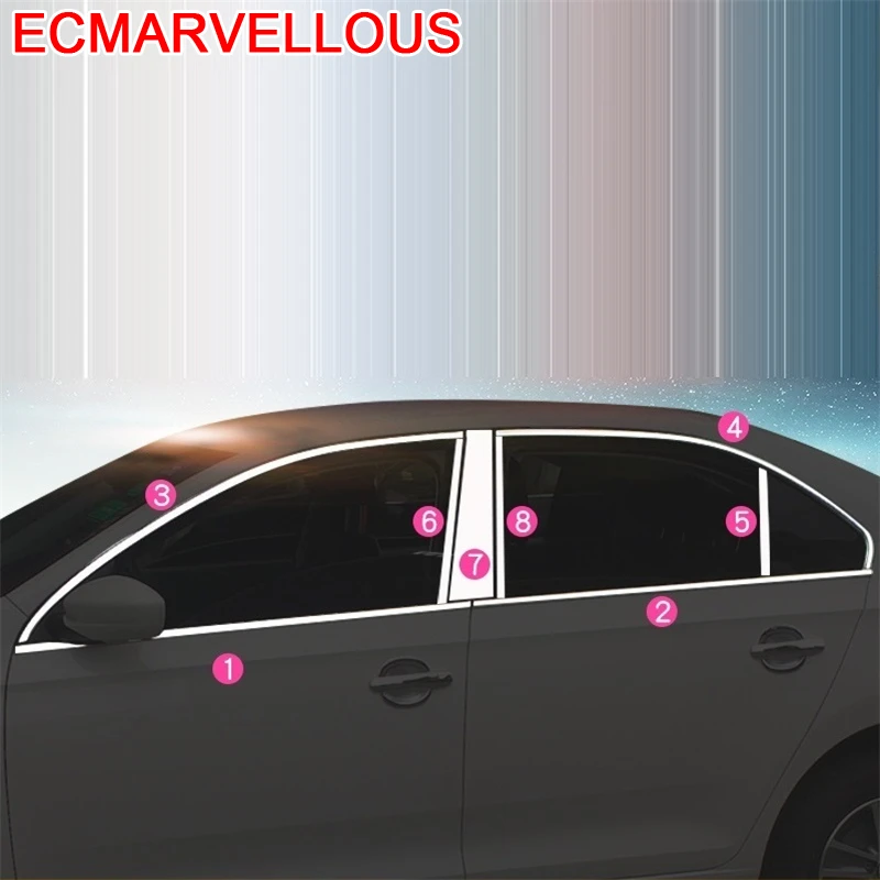Auto Window Automobile Modified Decorative Chromium Car Styling Accessories Covers Sticker Strip Accessory 18 19 FOR Skoda Rapid |