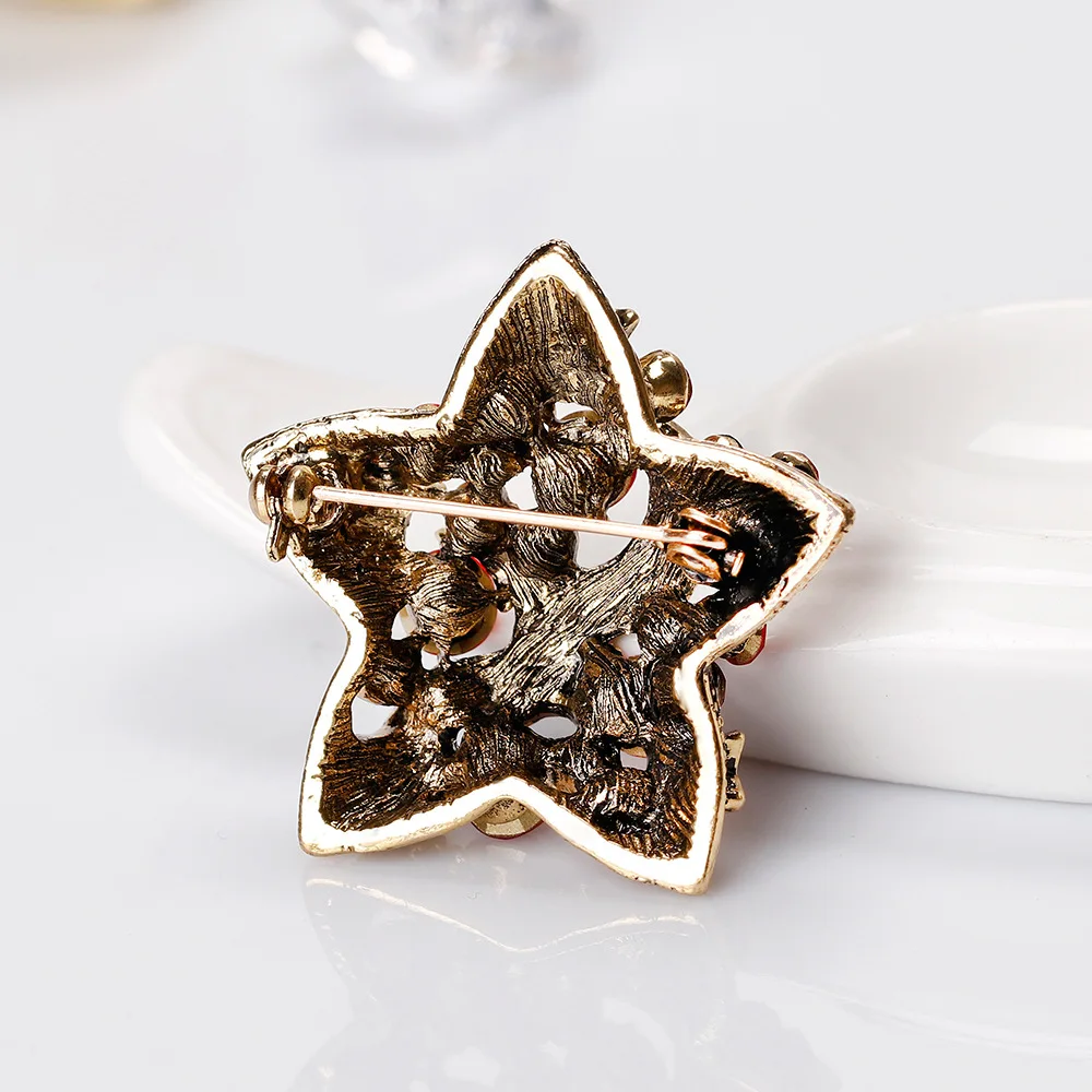 1pcs Christmas Gifts Vintage Diamonds Suits Pins Foreign Trade Jewelry Creative Gift Brooch