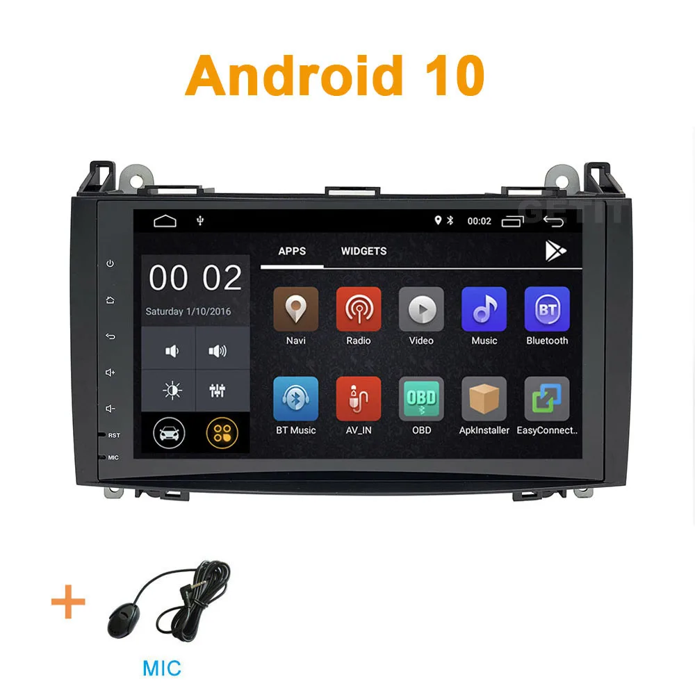 DSP " Android 10,0 Автомобильный gps мультимедийный Радио стерео для Mercedes Benz Sprinter B200 W209 W169 W169 b-класс W245 B170 Vito W639 - Цвет: add MIC