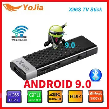 Smart TV Stick Android 9.0 TV Box X96S Amlogic S905Y2 DDR3 4GB 32GB X96 Mini PC 5G WiFi Bluetooth 4.2 TV Dongle 4K Media Player