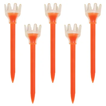 

10pcs 70mm Large Plastic Crown Top Golf Tees Golf Mat Tees for Indoor Outdoor Practice Accessories Supplies (Random Color)