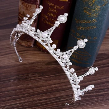 

2020 European Crystal Gold Crown Headwear Bridal Wedding Jewelry Bride Tiaras Princess Crowns Hair Accessories