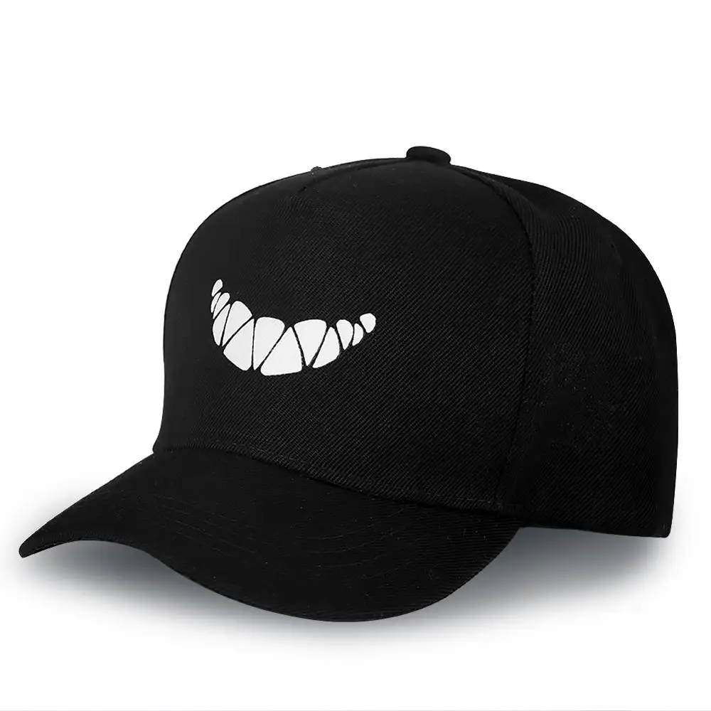 Белый Рождественская забавная флуоресцентная Кепка Snapback хип-хоп шляпа Пасха Хэллоуин Клык Кепка s модная крутая уличная одежда K поп-шляпы - Цвет: Белый