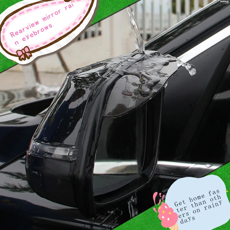 2pcs PVC Car Back Mirror Eyebrow Rain Cover sticker For Opel Astra Corsa Insignia Astra Antara Meriva Zafira Corsa Vectra sport