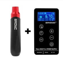 Новое поступление, Bronc-V6, швейцарская моторная татуировка, Mahcine, ручка, Мощный Тихий, с бронком, мощность татуировки, для тату-лайнера, шейдер