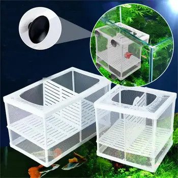 

Aquarium Fish Breeding Breeder Box Baby Fish Hatchery Isolation Net Fish Tank Incubator Box Hanging Aquarium Accessory Supplies
